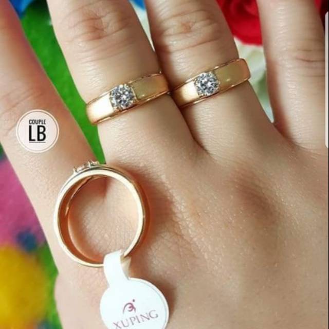 Xuping cincin couple lapis emas