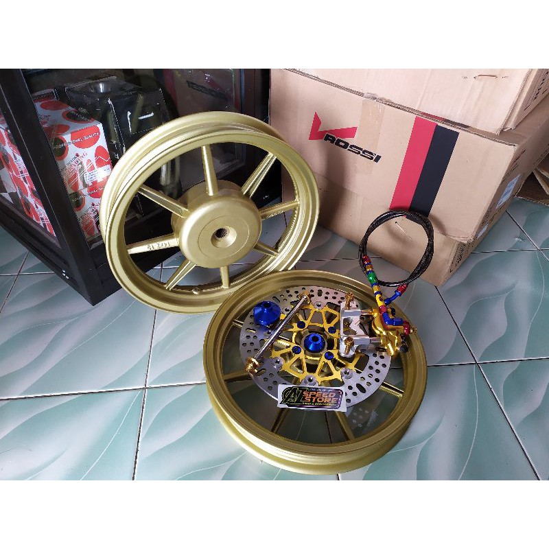 Sepaket Paket Velg V Rossi V-Rossi Palang 8 Disc KTC Scoopy, Beat, Vario 110/125/150