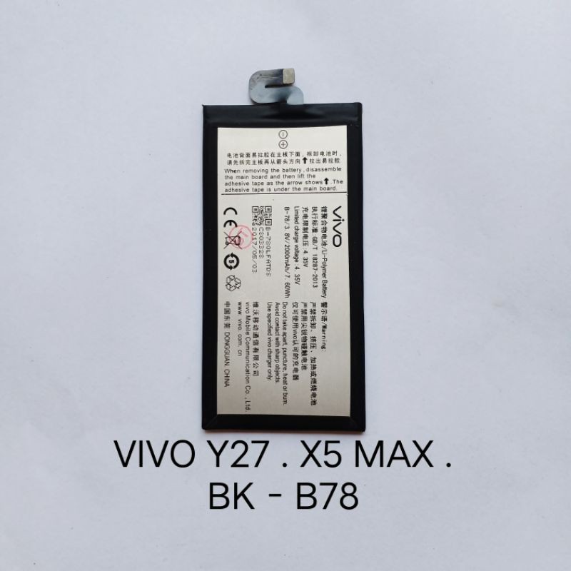 Baterai Vivo Y27 X5 Max BK-B78 . Y91 Y91C Y93 Y95 B-F3 . V3 B-A7 . X5 X5L X5S Y5 Y5L B73 Batre