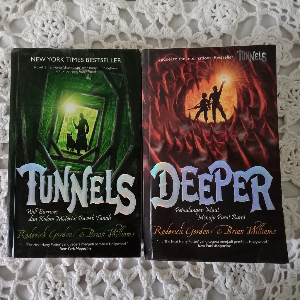 Tunnels Deeper - Roderick Gordon & Brian Williams novel second bekas preloved original ori
