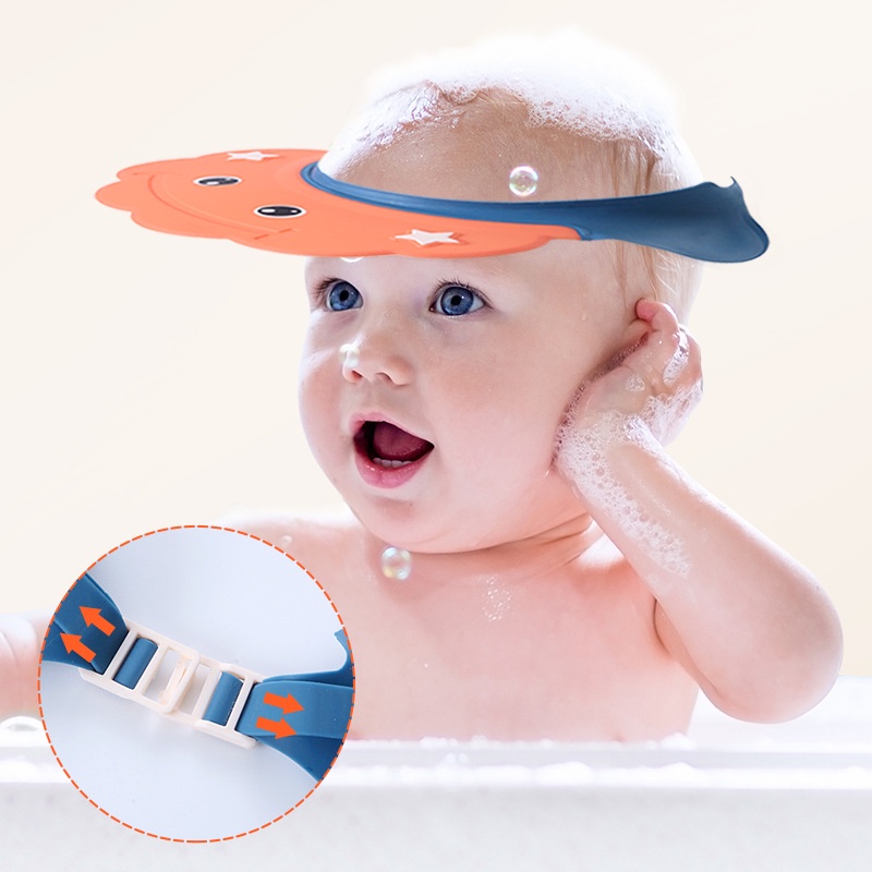 Topi Keramas Anak Bayi Shower Caps Bahan TPE + PP / Topi Mandi Bayi / Topi Pelindung Mata Bayi Saat Keramas Mandi