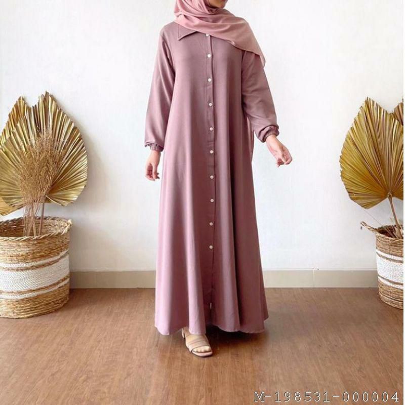 GAMIS WANITA ANDIN MOSSCREPE  VDYK-021Warna: Hitam, Putih, Avocado, Purple, Millo, Salem, Maroon, Le