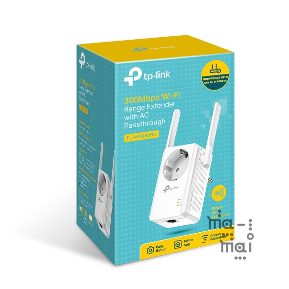 TP-Link Range Extender TL-WA860RE 300Mbps Wi-Fi Range Extender