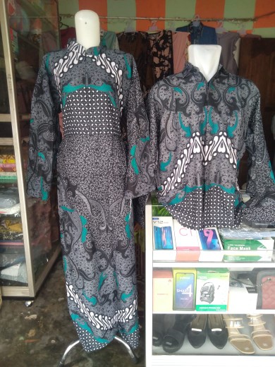 Batik Couple Keluarga - Sania Ruffle Batik Couple Ori Standar & Jumbo - Batik Pekalongan