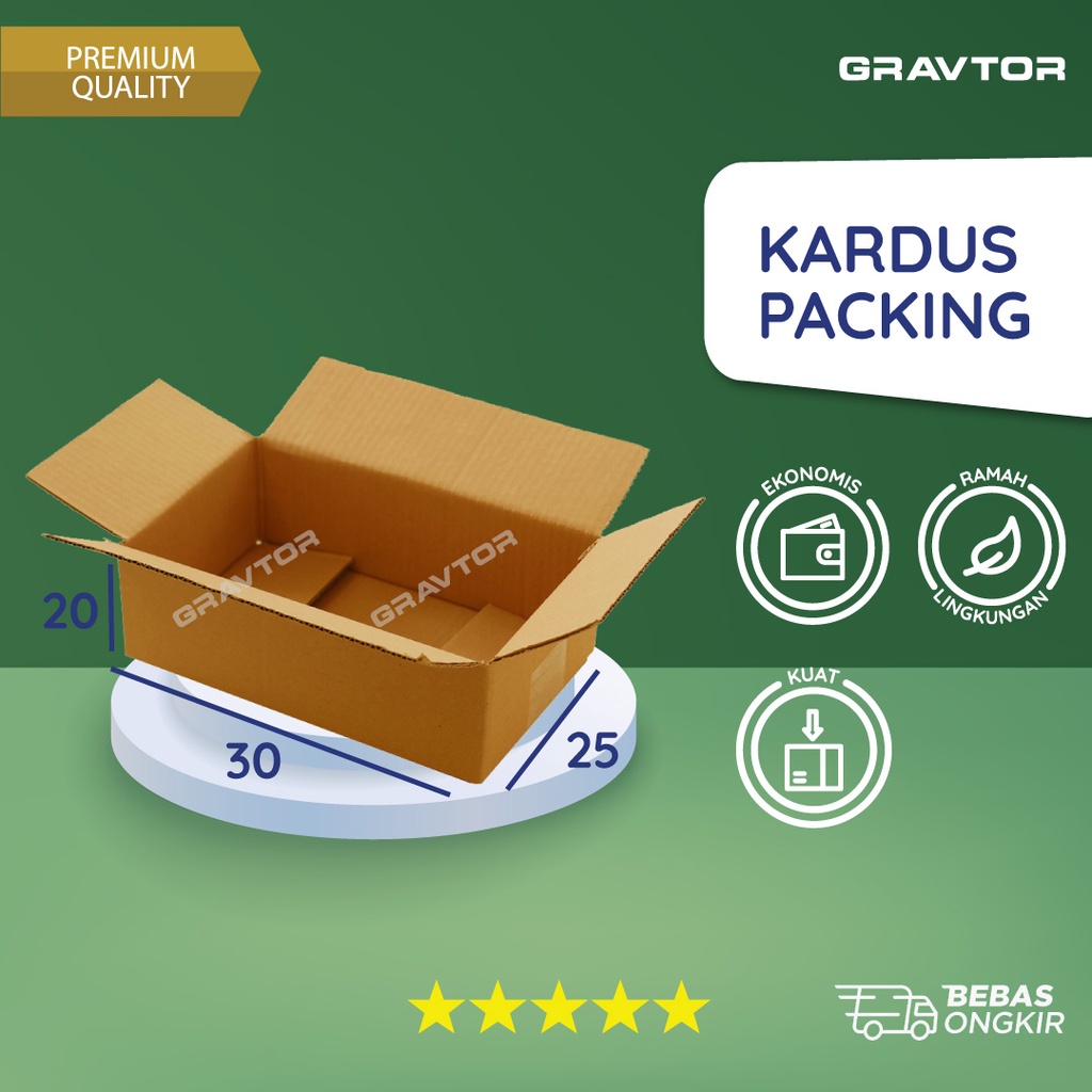 

Kardus Packing 30x25x20 - Packaging Karton Box Dus Besar Polos Murah