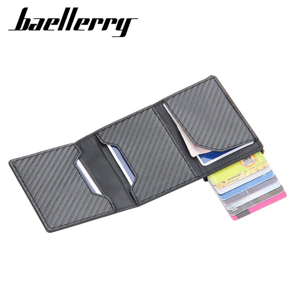 ORIGINAL BAELLERRY K9142 DOMPET KARTU LONTAR DENGAN PENUTUP MAGNET BAHAN KULIT PU HIGH GRADE