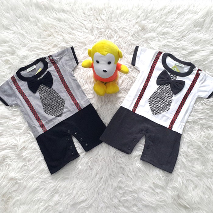 Baju Bayi Jumpsuit LAKI COWOK Lengan Panjang Lengan Pendek Umur 1 2 3 4 5 6 7 8 9 10 11 12 Bulan XXM