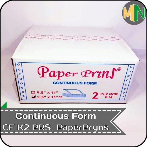

Kertas Continuous Form 9,5" x 11"/2 2 PLY NCR K2 PRS PaperPryns