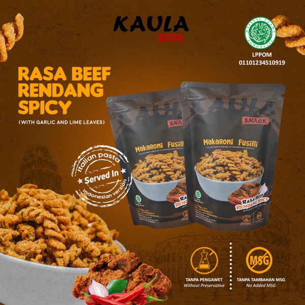 

Makaroni Fusilli Kaula Extra Daun Jeruk NON MSG (100gr)