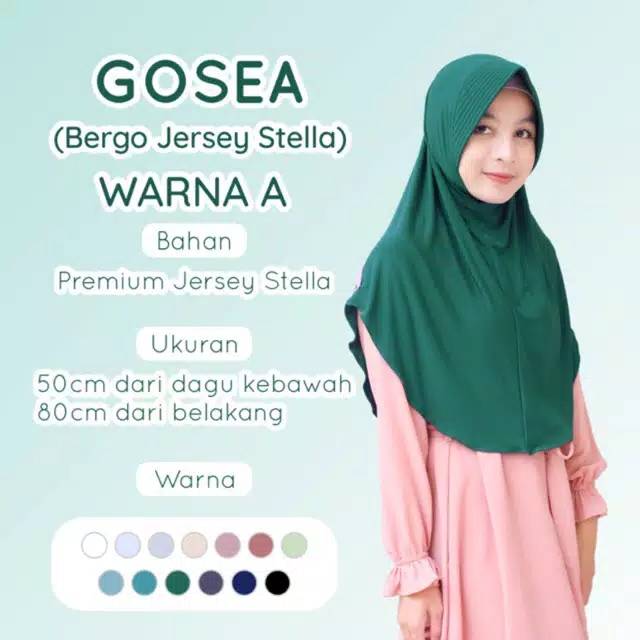 Hijab jersey / bergo antem / jilbab anti tembem