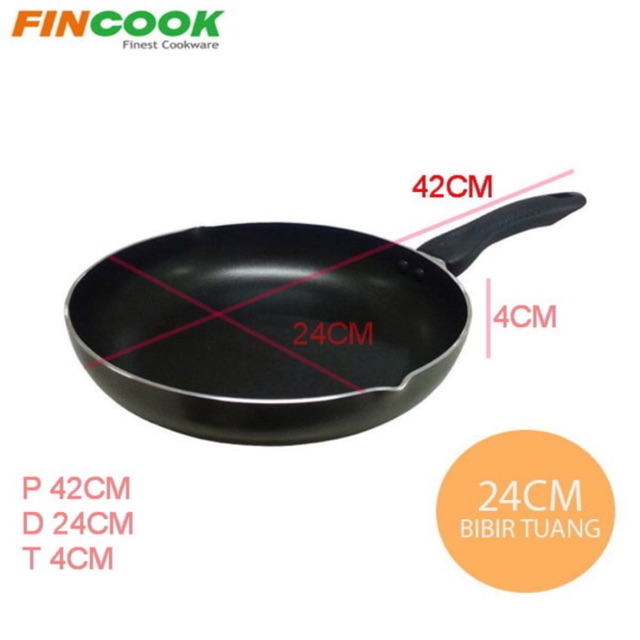 Fincook panci teflon bibir tuang Fp2401Tf