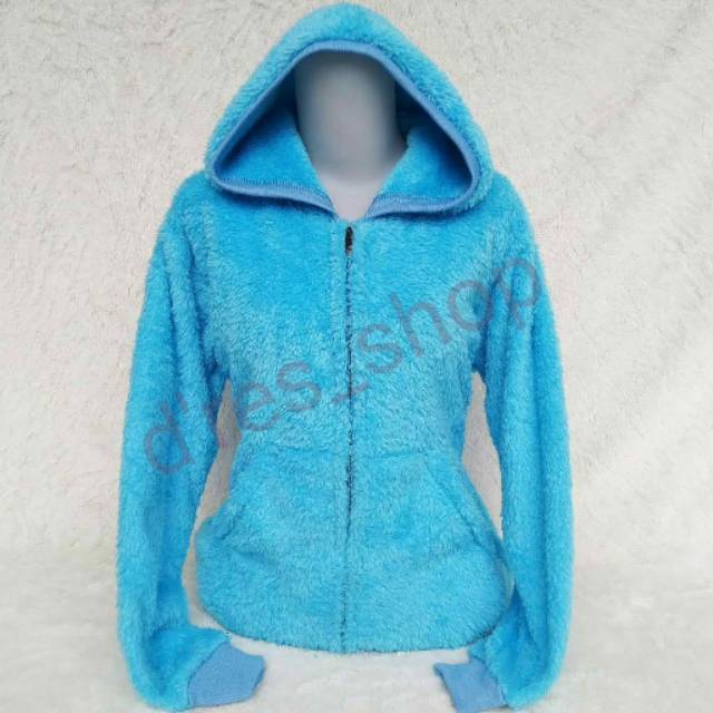 Jaket hoddie bulu premium import