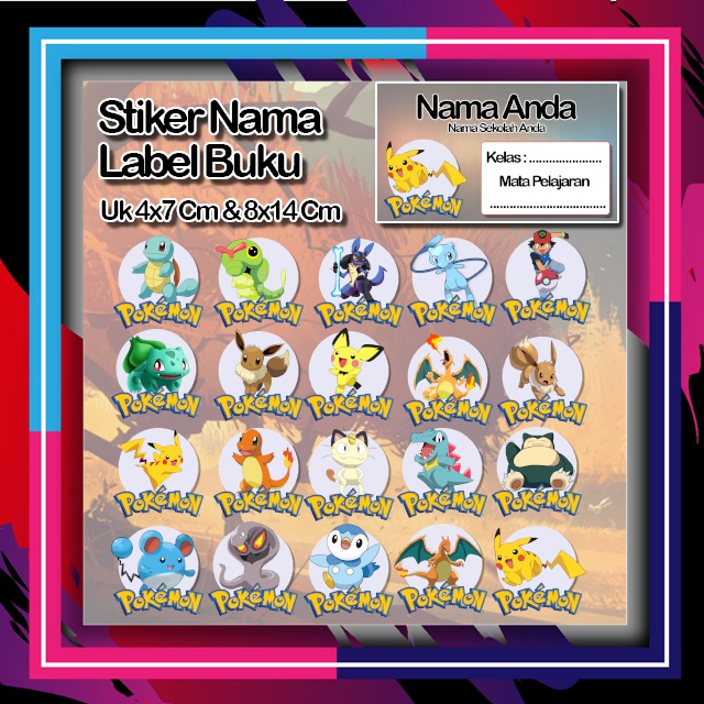 

Stiker Pokemon pikachu pikacu Karakter Lucu Custom Lebel Nama cromo murah 20 Varian berbeda Octane Pelajaran sekolah No 9