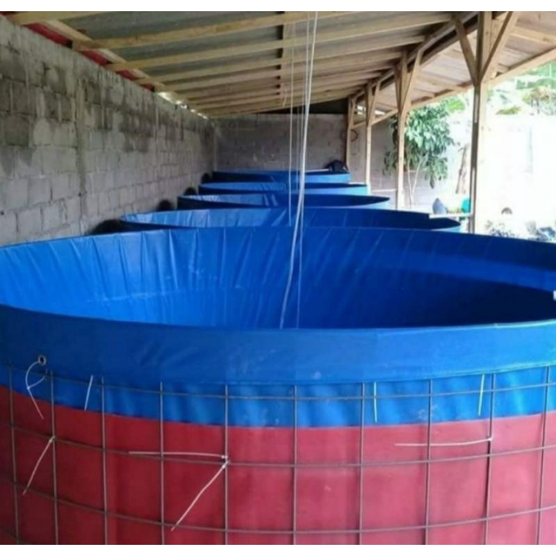 Terpal kolam Bundar D3 T1 Pvc orcid karet