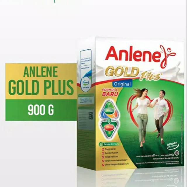 Anlene Gold Plus Original 900gr - Anlene Gold 5X Susu Bubuk - Susu Nutrisi Tulang, Sendi, dan Otot