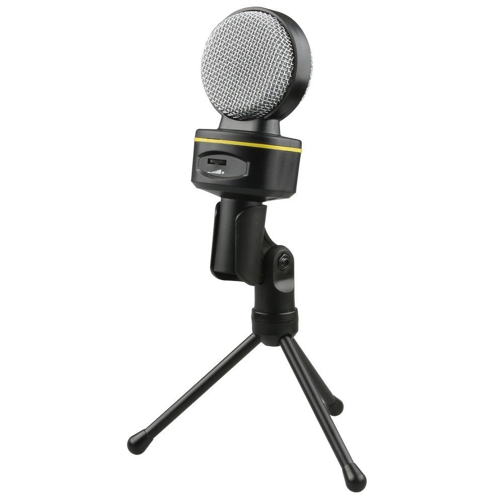 Microphone Mic Condenser Studio Meeting 3.5mm TRS PC Vol Ctrl + Tripod