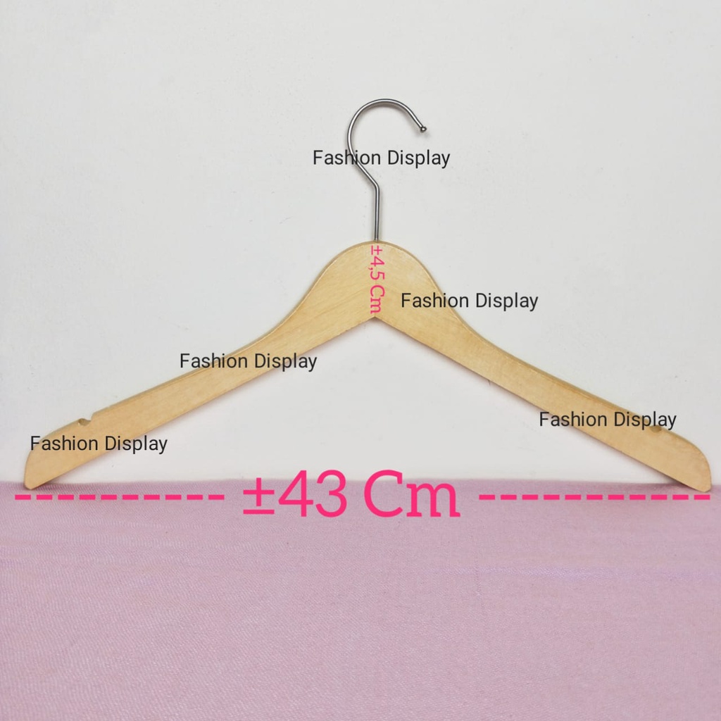 Hanger kayu Natural plitur/Gantungan Baju  Distro Bahan Kayu Natural Dewasa/Anak Hanger Kayu Natural Murah Hanger Kayu Estetik-BH