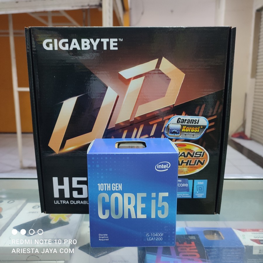 Paket Intel Core i5 10400F + Motherboard Gigabyte H510M H (Bundling)