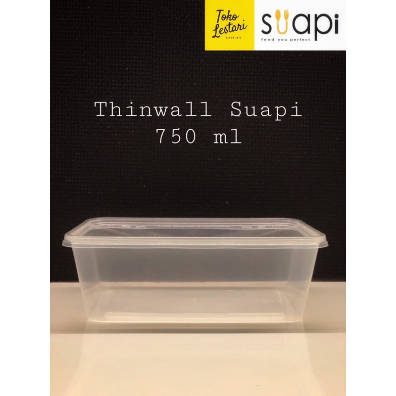 Thinwall Kotak Makan Plastik Food Container Suapi Lunchbox Plastik 750 ml per pcs