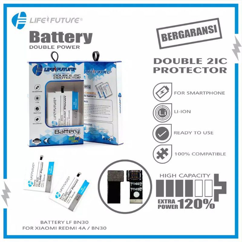 BATERAI BATRE BN30 XIAOMI REDMI 4A LIFE FUTURE DOBEL POWER 3620mah