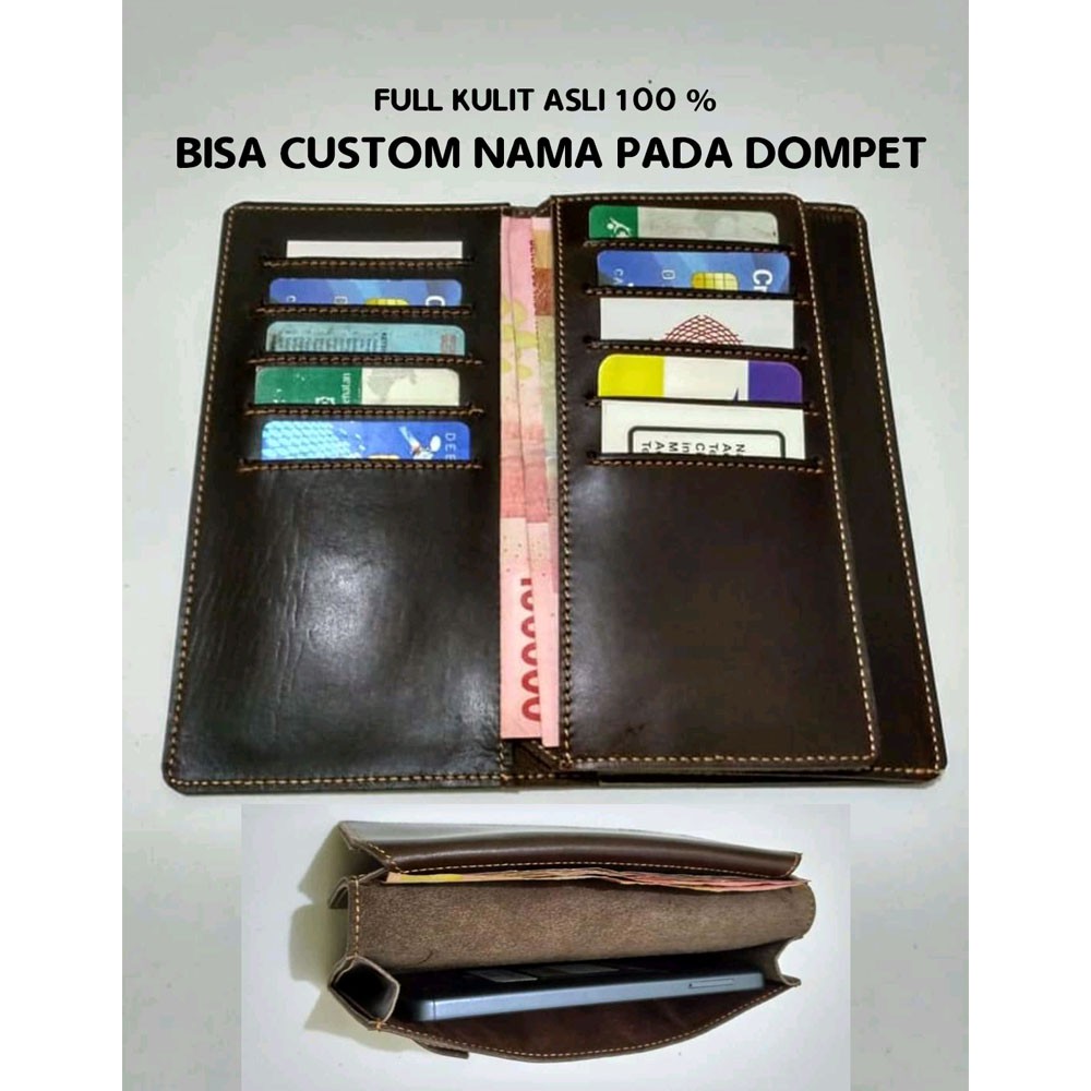 Dompet kulit asli panjang Pria