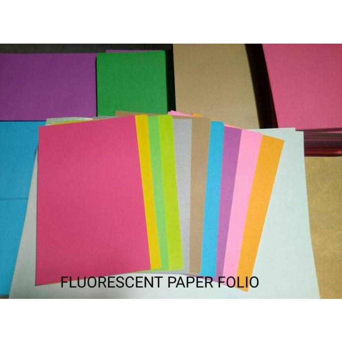 

READY COD Fluorescent paper FOLIO / Construction Paper / Kertas Asturo PROMOKode 1991