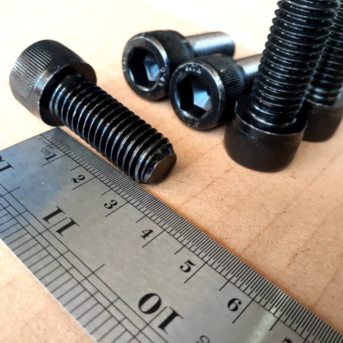 BAUT L M12X30 (3CM) BAJA FULL DRAT / BAUT L BAJA M12 X 30 GRADE 12.9 / BAUT L BAJA M12 PANJANG 3 CM 
