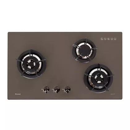 RRMS Kompor Tanam Rinnai Rb-3Ss-C (Cf)Glass Built In Gas Hob 3 Tungku