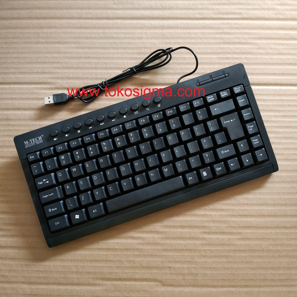 Keyboard USB wired M-TECH MTK~01 Mini Multimedia Slim PC Laptop