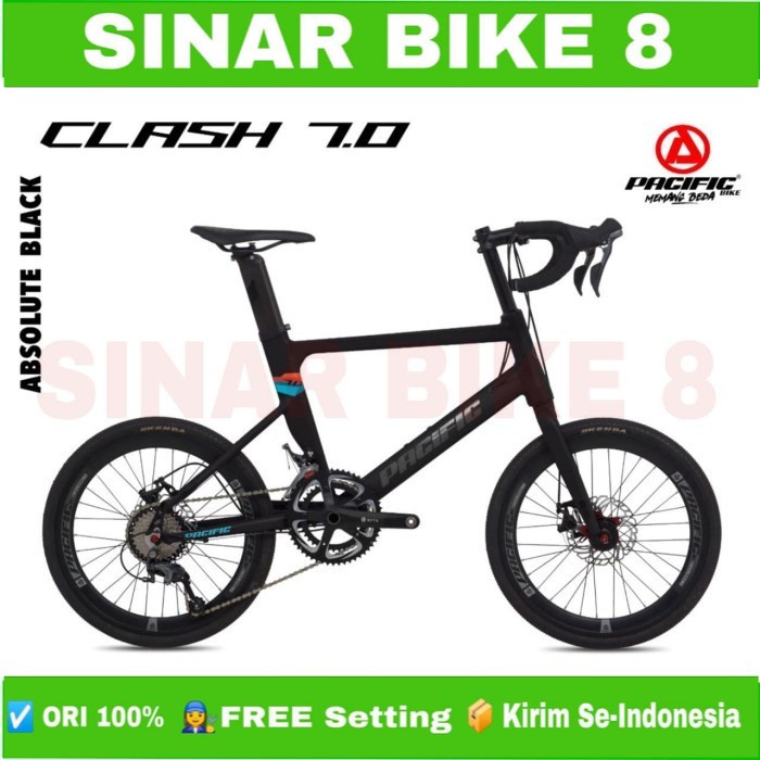 Sepeda Minivelo Ukuran 20 Inch PACIFIC CLASH 7.0 Full Alloy Shimano Tiagra 2x10 Speed