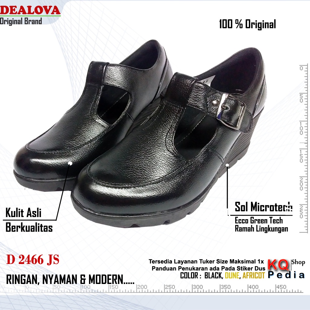 Sepatu Sandal Pantofel Boot Wedges Brongsong Pesta Kulit Wanita DEALOVA D2466JS