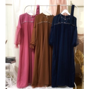 MAXI ELSA MIKAYLA DRESS MAXI SYNARA GAMIS JUMBO SATEN BRUKAT CORNELI KOMBI TILE GAMIS PESTA