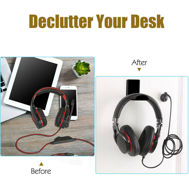 Acrylic Headset Wall Stand Hanger / Game Controllers Bracket / Earphone Sticky Display Sticky Stand Holder