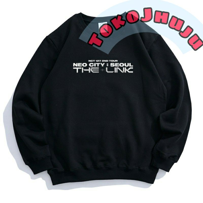 Basic Sweater NCT 128 Neo city Seoul  The link Sablon putih depan