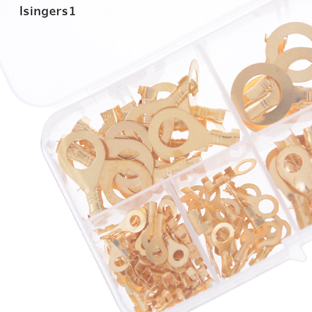 (lsingers1) 150 Pcs Ring Kuningan Konektor Kabel Terminal M3 M4 M5 M6 M8 M10