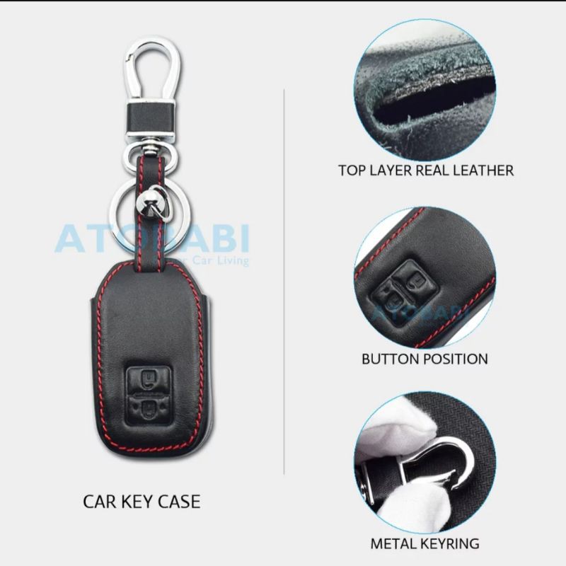 GANTUNGAN KUNCI SARUNG KULIT REMOTE KEYLESS MOBIL SUZUKI ALL NEW BALENO ALL NEW ERTIGA