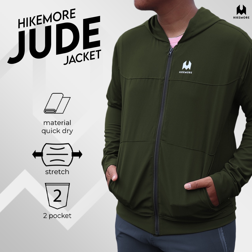 Hikemore Jude Jaket Hoodie Gunung Windproof Waterproof Outdoor Original