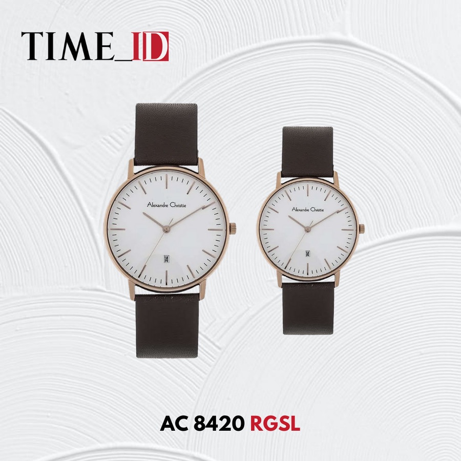 Jam Tangan Alexandre Christie AC 8420 ROSEGOLD SILVER Couple