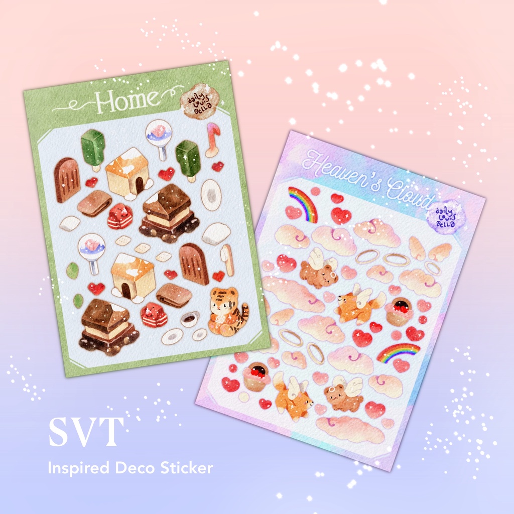 

Seventeen Inspired Glitter Deco Sticker: Home & Heaven’s Cloud