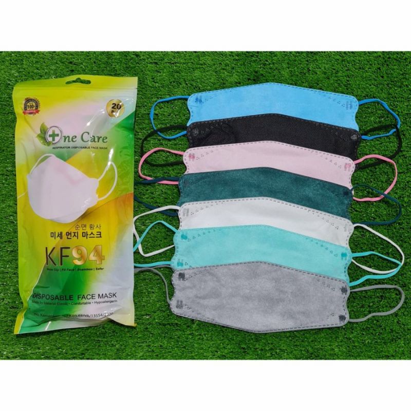 One Care KF-94 Diposable Face Mask 3 ply Premium Quality Sachet Isi 20 pcs