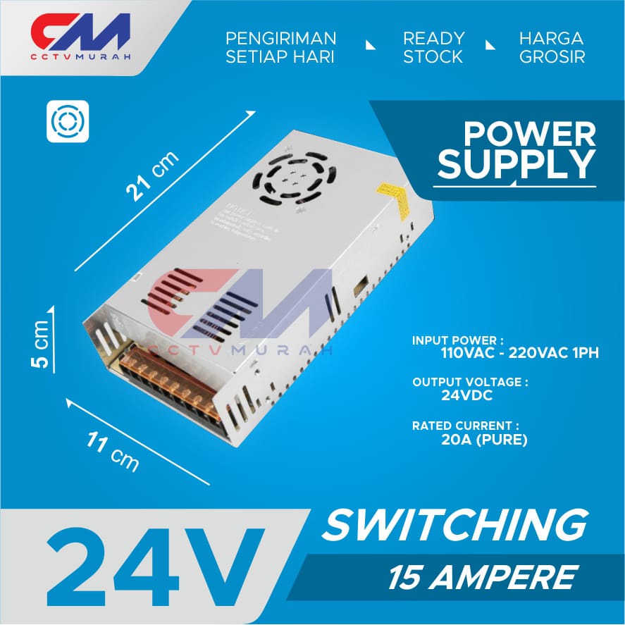 POWER SUPPLY 24V/15A SWITCHING