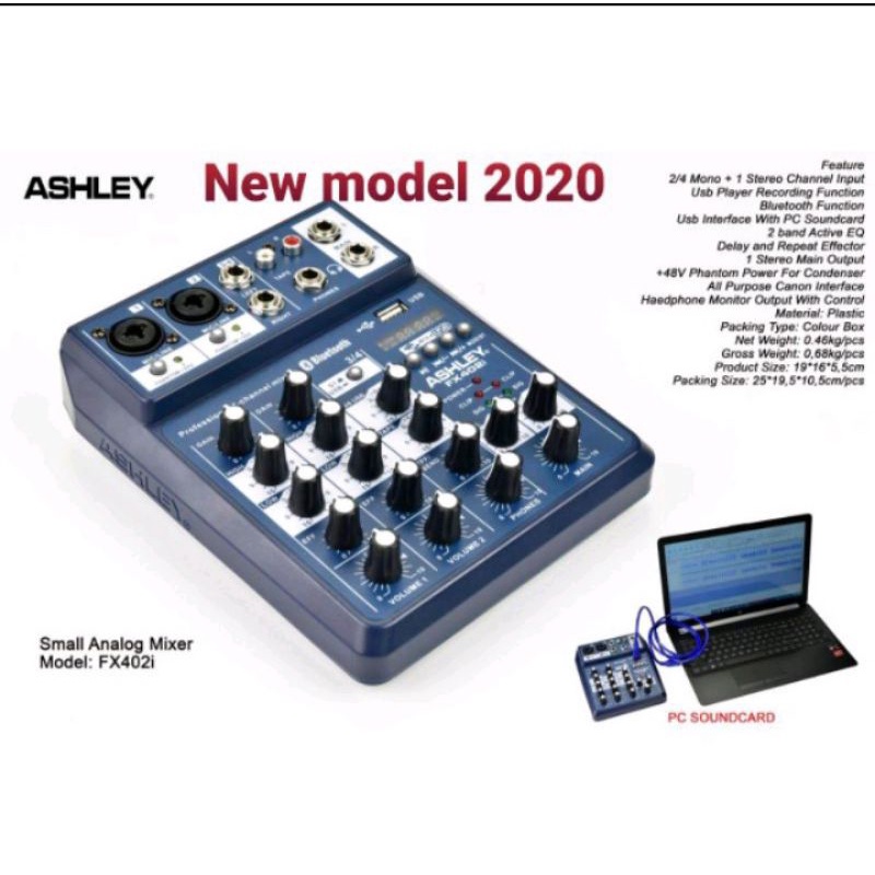 Mixer Ashley 4 channel soundcard original