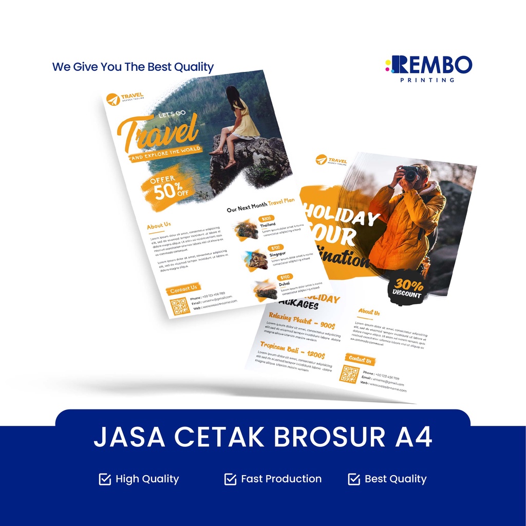 Jasa Cetak Brosur Flyer A4 Murah - Rembo Printing