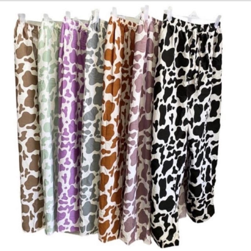 celana kulot motif sapi jumbo