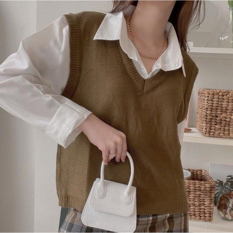 Rompi vest rajut premium vest knit