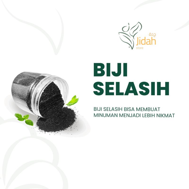 

Biji selasih Jar basil seed premium quality toples cantik minuman berbuka