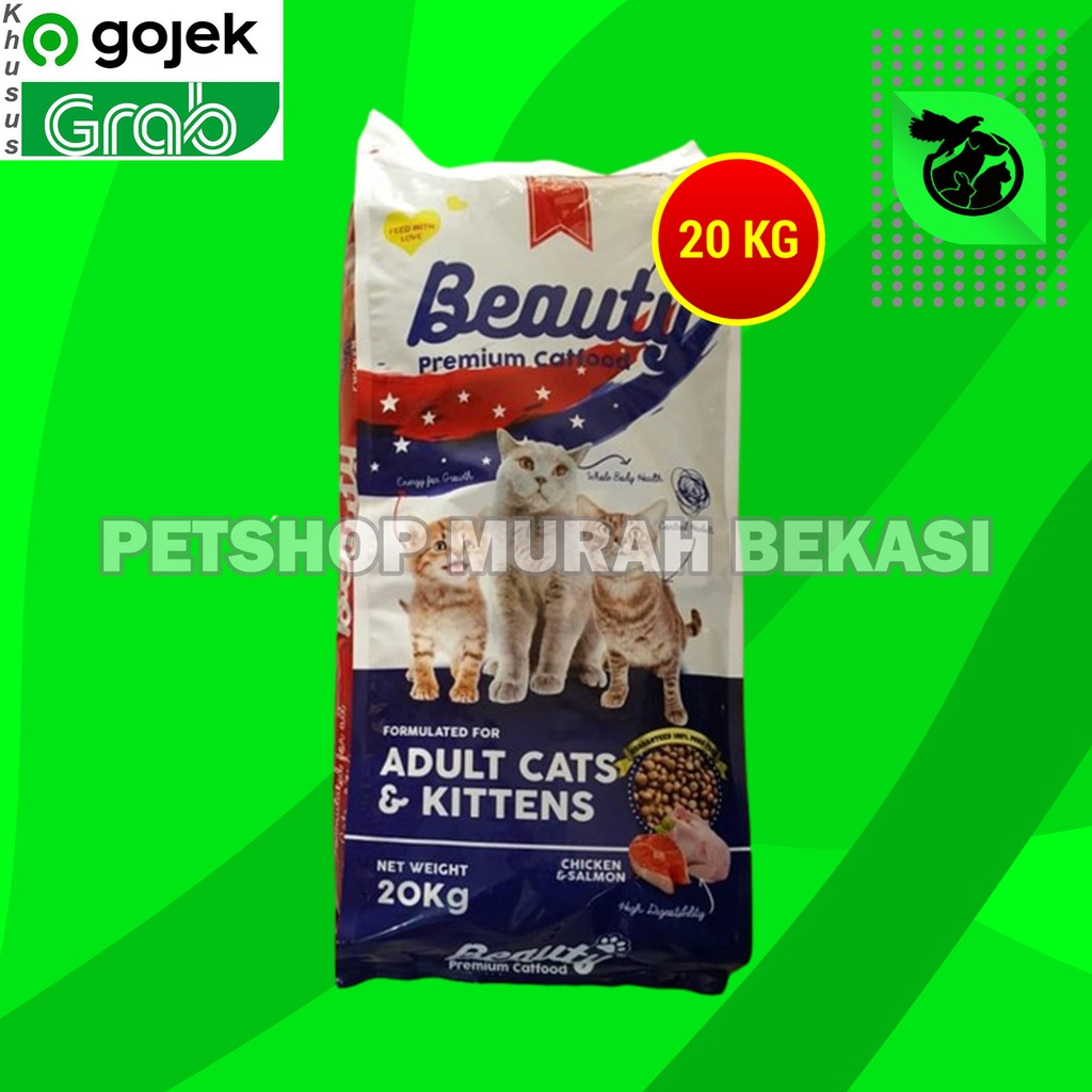 GOSENDBeauty Cat Food premium makanan Kucing Dewasa Anakan Kitten 20KG