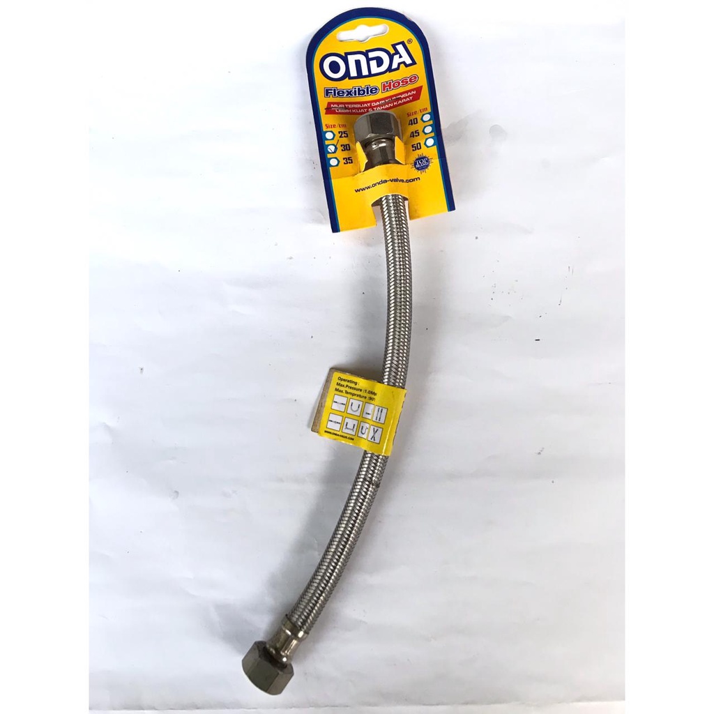 Selang Flexible Hose Anyam ONDA 30 cm Air Dingin/Panas Water Heater