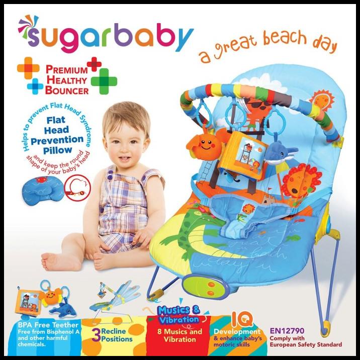 bouncer bayi sugar baby premium healthy bouncer 3 recline  great beach