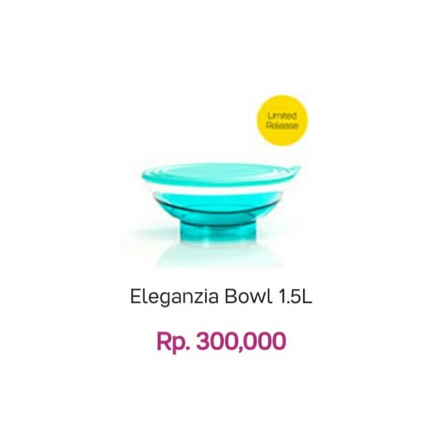 eleganzia bowl 1-5L mangkok saji tupperware ori1 shoppe